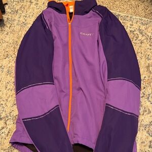 Craft Vibrant Purple Jacket with Orange Zipper